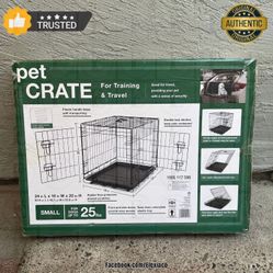 🏆 New | 24”D x 20”H x 18”W Small Collapsible Dog Crate Kennel – For Dogs up to 25 lbs