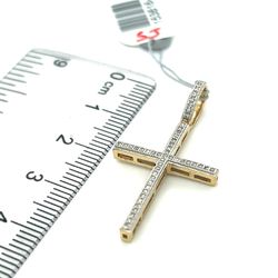 10kt Gold Diamond Cross Pendant .15ctw 1.90grams 153616 10
