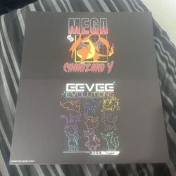 Eevee Evolutions & Mega Charizard Y Pokemon Gamestop Promo Poster 10" x 11.5".