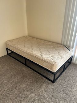 Twin mattress and metal frame