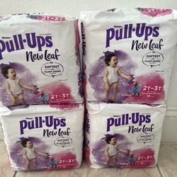 Diapers Pull UPs New leaf Size 2T-3T all 4 x $28