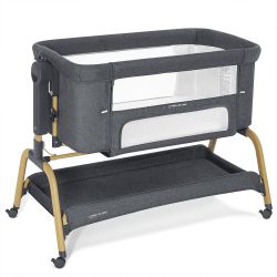 Angelbliss 3-in-1 Baby Bassinet Bedside Sleeper Rocking Crib - Gray