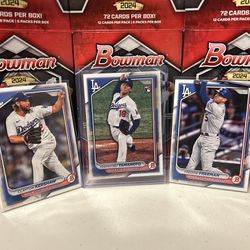 2024 Bowman Baseball Cards (3 Total) • LA Dodgers