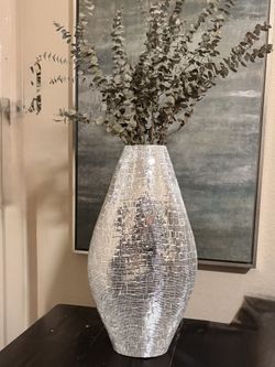 Mirrored Mosaic Decorative Vase