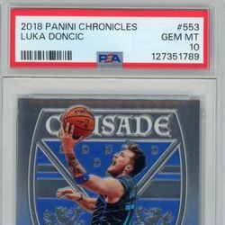 2018 Panini Chronicles RC Luka Doncic Crusade PSA 10