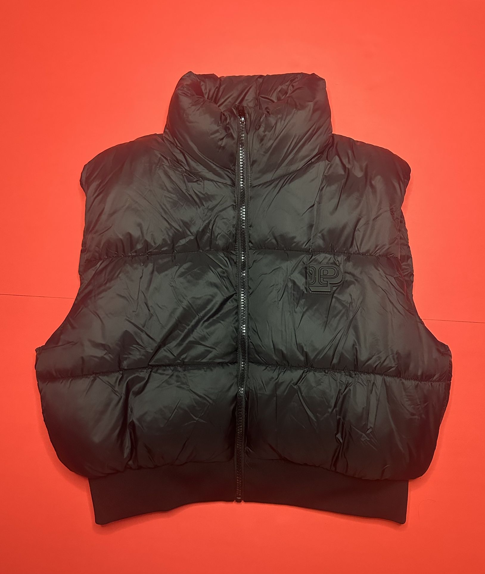 PINK Puffer Vest “Black”