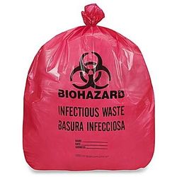 Biohazard Trash Liner - 20-30 Gallon, Infectious Waste, Red