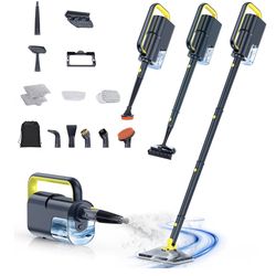 ScrubWiz 10-in-1 Steam Cleaner, Steam Mop & Handheld Steam Cleaner with 350ml Water Tank, 10s Fast H