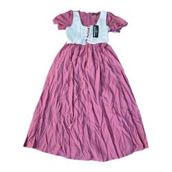 Scarlet Darkness Girl Renaissance Dress Short Puff Sleeve Long Dresses Flower Girl Dress