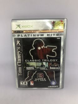Tom Clancy’s Classic Trilogy Platinum Hit 3 Video Games In 1 Microsoft Xbox