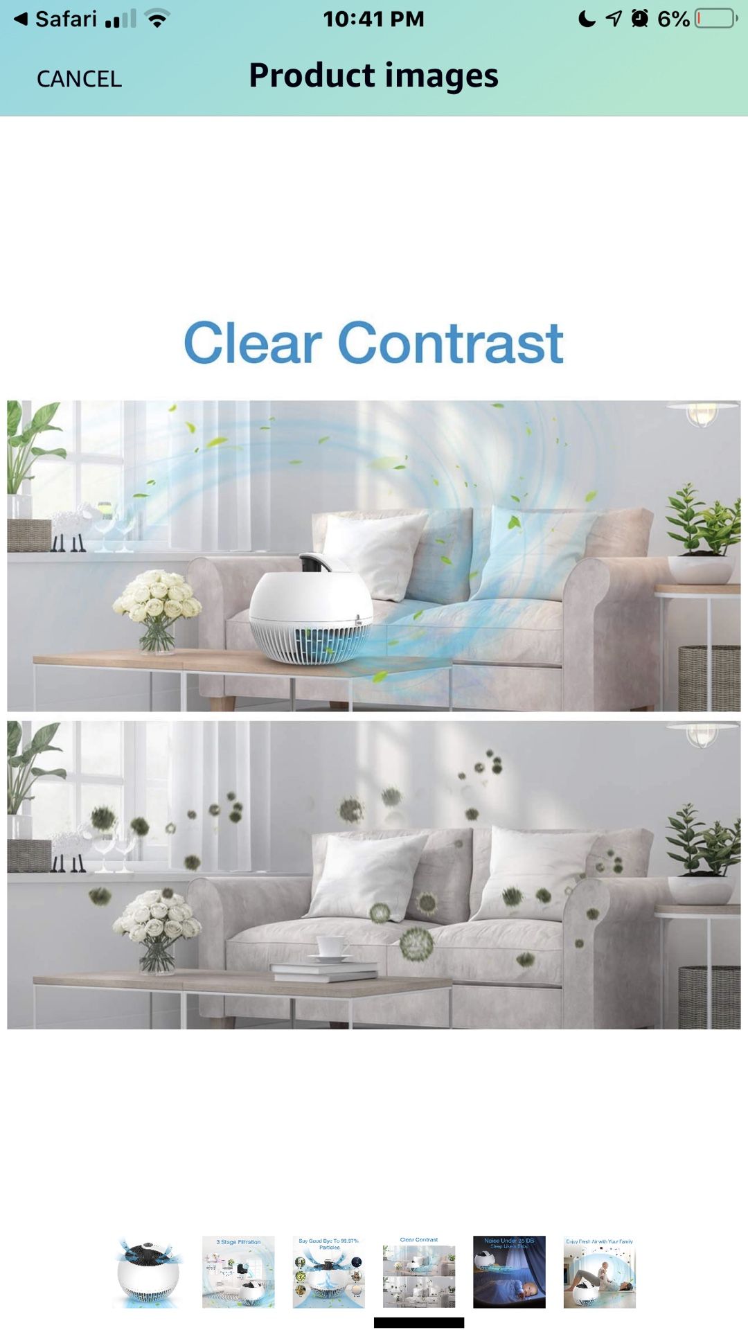 TRUSTECH Air Purifier xHome,True HEPA Filter Air Cleaner for Room with 3 Fan Speeds, 3 Stage Filter.