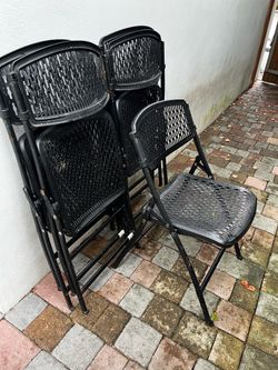 MityLite Mesh One Folding Banquet Chairs Set of 5