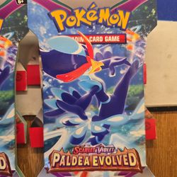 3 Pokemon Paldea Evolved Sleeved Booster Pack Art Sets