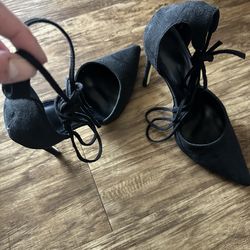 Suede high heels. Size 8.
