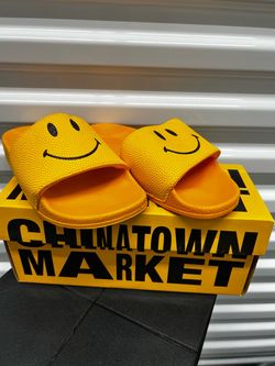 Chinatown Market Slides Sandals BBALL Double Yellow