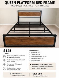 Queen bed frame