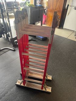 Werner Extension Ladder with Wheeled Cart
