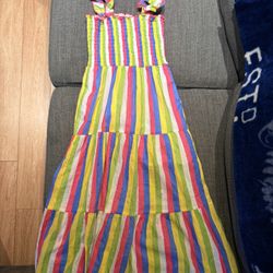 Girls Rainbow Striped Dress – Zunie Girl Size M (7/8) Dress