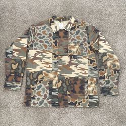 Patchwork Camo Shacket(Shirt/Jacket)