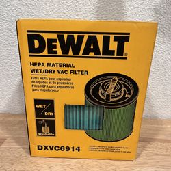 New Dewalt HEPA Filter For Shopvac  & Regular Filter Too