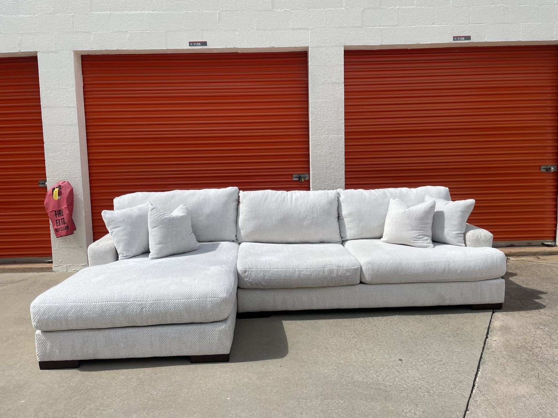 *Free Delivery* White Oversized Sectional Couch