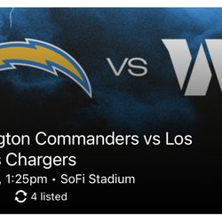 (4) Chargers vs. Commanders - Section 306 - Aisle Seats