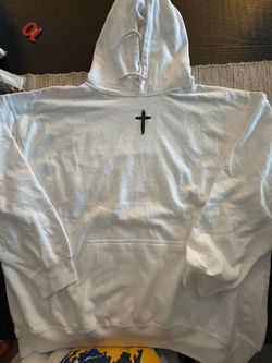 3X White Hoodie with Cross JESUS LOVES YOU Graphic