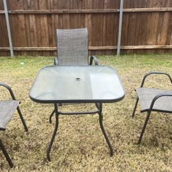 Patio Table And 3 Chair Set