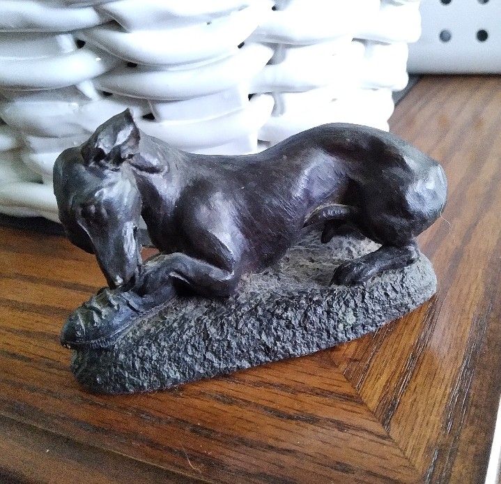 Vintage Heredities Broze Dachshund Figure