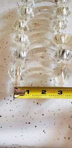 Antique Crystal glass double drawer pulls