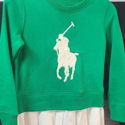 Girls Ralph Lauren Sweatshirt Dress - One Piece NEW 