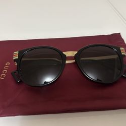 Black/Gold Gucci Sunglasses 