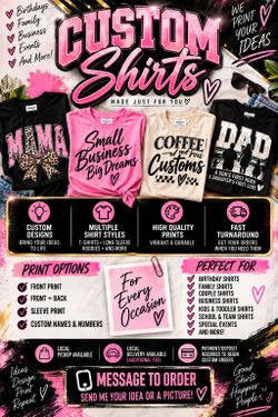 Custom Printed Shirts Made to Order