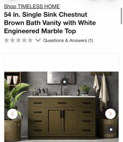 BRAND NEW 54” BATHROOM VANITY SINGLE SINK