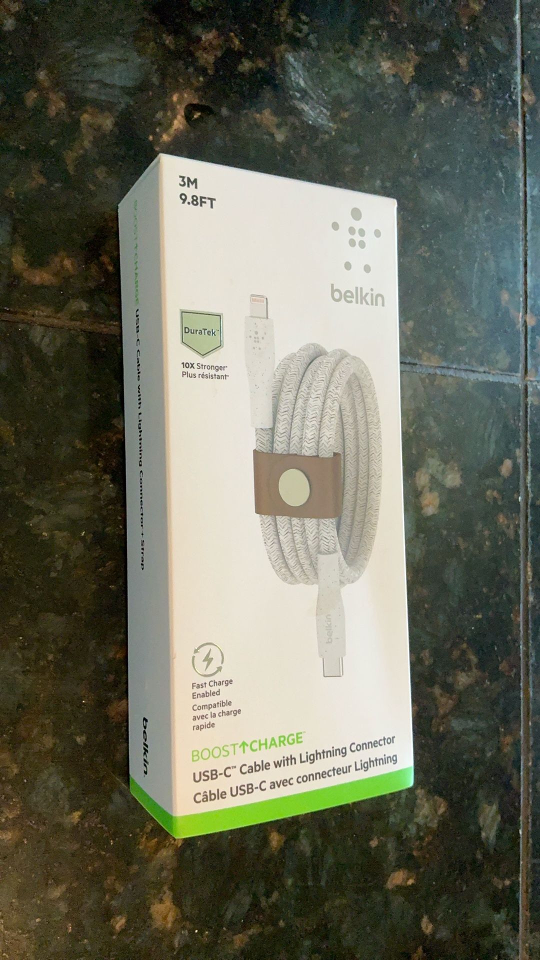 Brand New Belkin Boost Charge USB-C Cable With Lightning Connector - 9.8FT