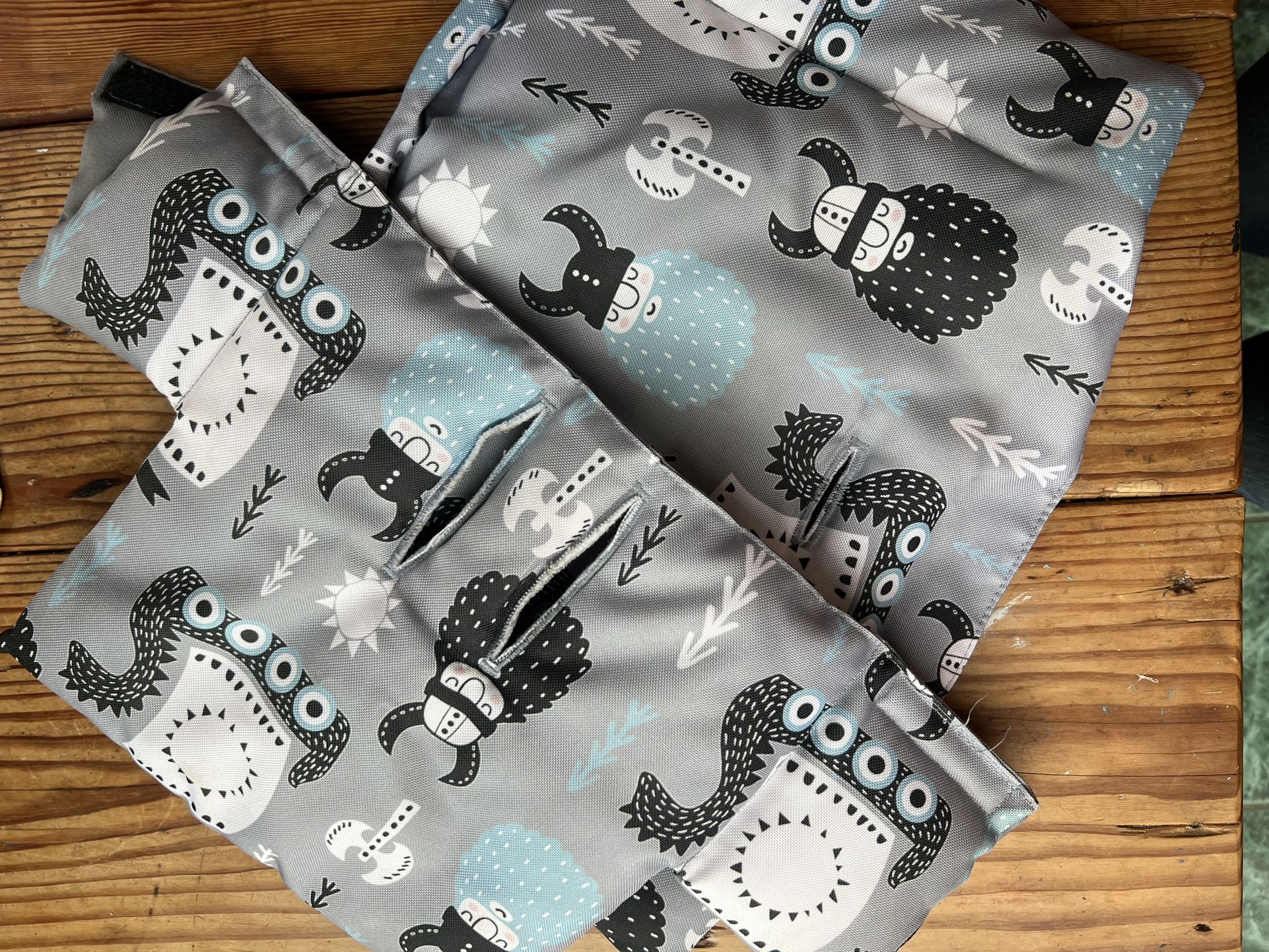 Stokke Tripp Trapp seat cushion cover gray two monsters