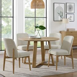 Costco Florence 48” Round Dining Table and 4 Chairs $550/5pcs