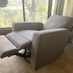 New Gray Swivel Glider Recliner Chair - Only Sat in Once! Costco Original $400