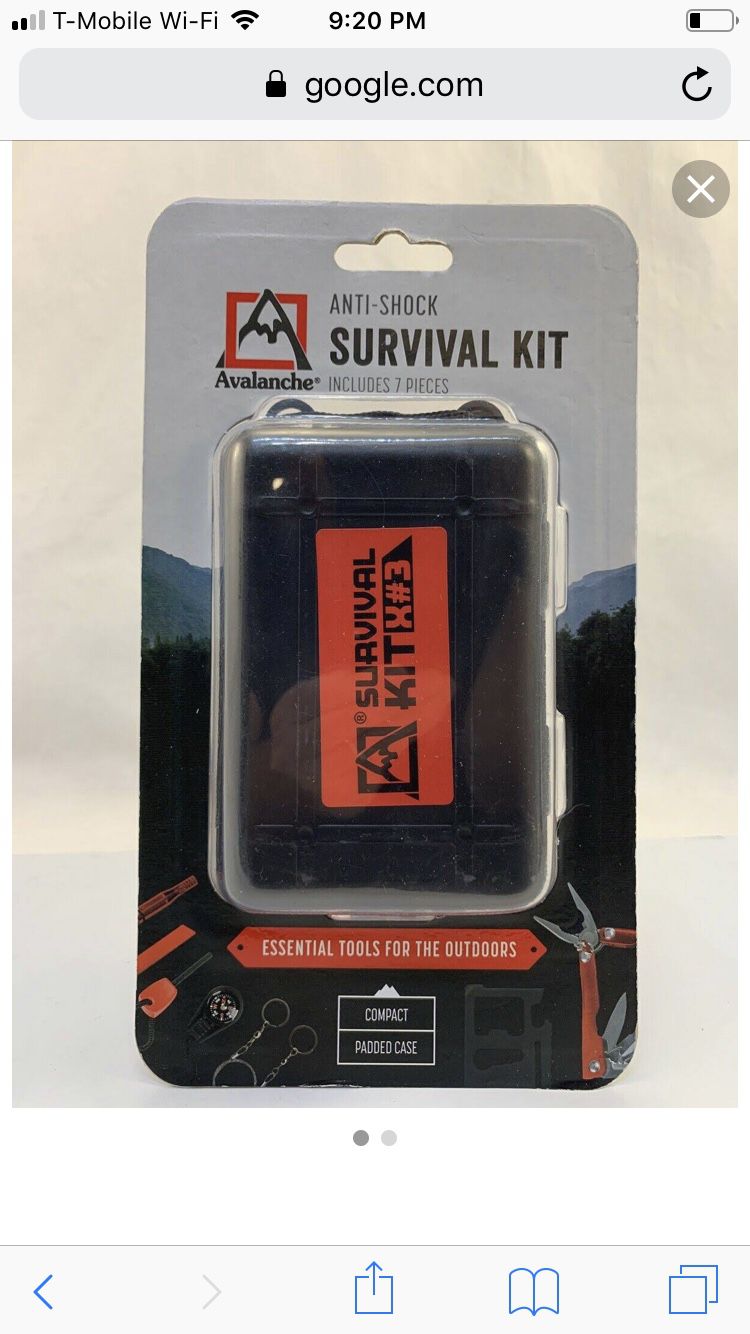 Avalanche Anti-shock Survival Kit X 3 Includes 7 Pieces Tools In