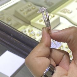 14k 1 5/8 ctw Diamond  Bridal set