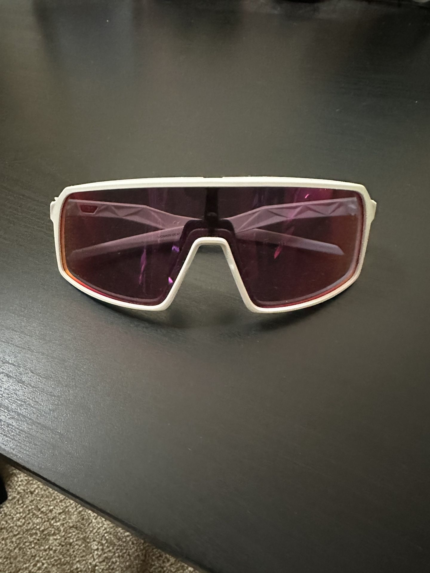 White Oakley Radar sunglasses with red lens