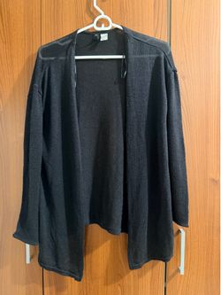 H&M Black Open-Front Knit Cardigan
