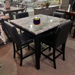 Ashley Brand New Counter Height Dining Table and Bar Stools (Set of 5)