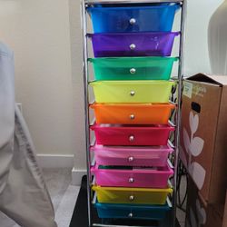 Rainbow Color Plastic Drawer Metal 
