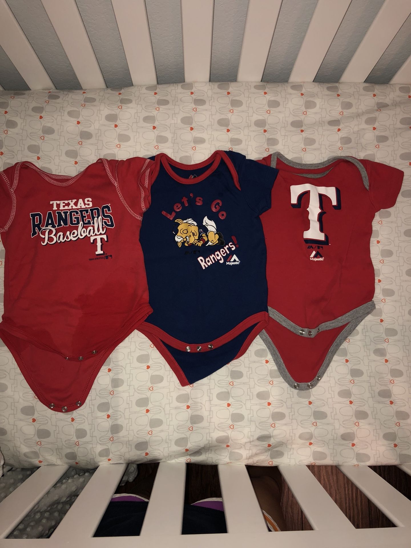 Texas Rangers onesies 12 months