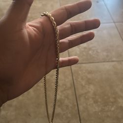 10k Yellow Gold 5mm 28” Rope Chain 