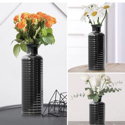 New Ceramic Vase Set, Rustic Decorative Flower With Small Animal Statues, Modern Bud  Vases  Home Decor Living Room Farmhouse Bathroom Kitchen Office 