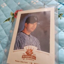 Colorado Rockies Todd Helton 2002 Donruss Diamond Kings Bronze Frame Parallel Baseball Card 