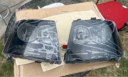 07-14 Chevy Tahoe Suburban Black Smoke LED Strip Headlights