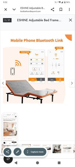 King size adjustable bed w/ 2 twin XL mattresses